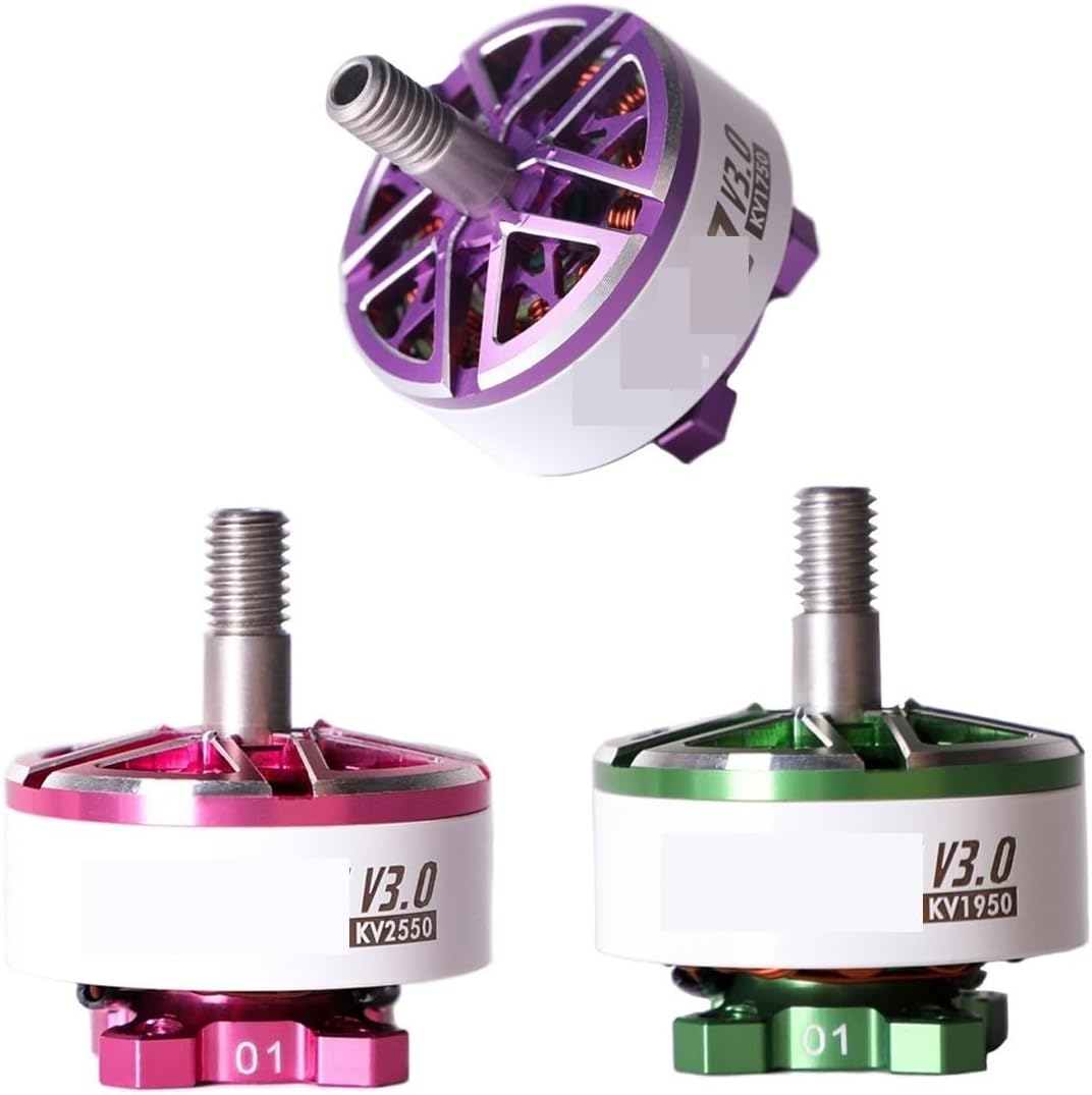 Motor V2207 V3 1750KV 1950KV 2050KV 5-6S 2550KV 4S FPV Brushless Motor Fit For FPV Racing Drone Quadcopter Freestyle RC Part (Color : 4pcs 2207 V3 1750KV)