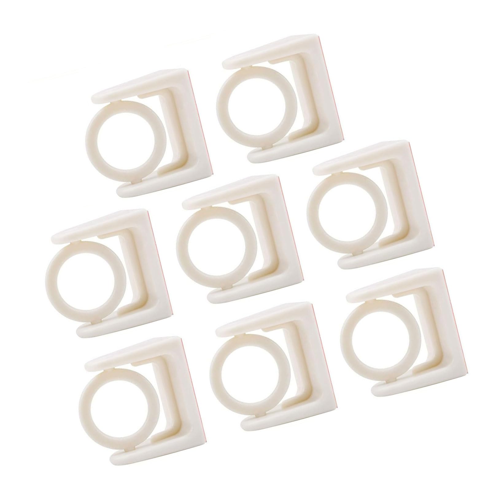 TQUXNGA 8Pcs Easy to Clean Rotating Curtain Hook Circlets 360 Degree Smooth Whirling for Practical Offices Accessories