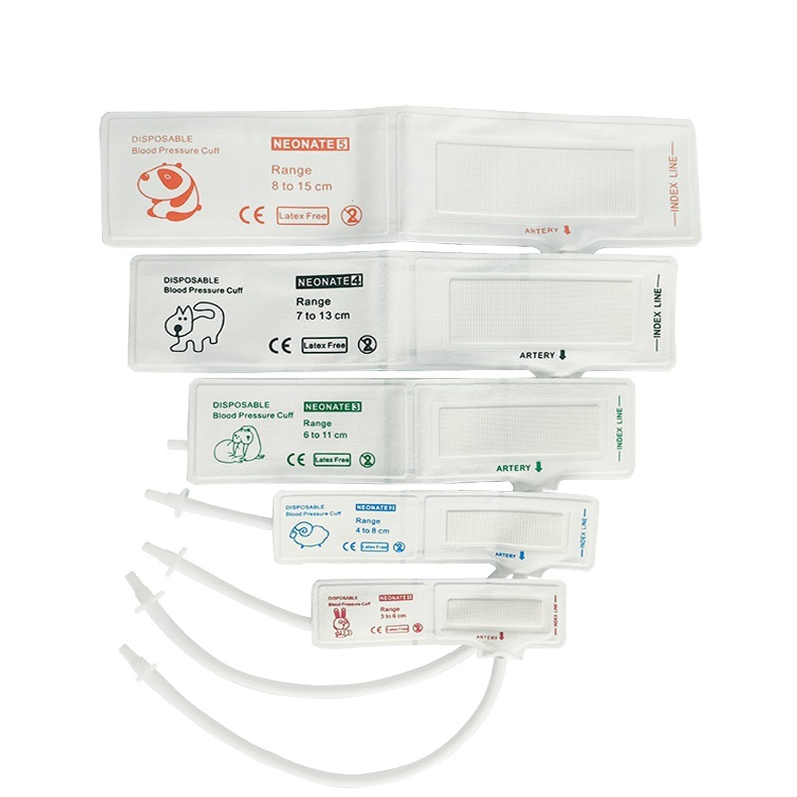 Pet Cuff Veterinary Blood Pressure Cuffs Animal Blood Pressure Measurement Cuff (1 Set) 8-15cm