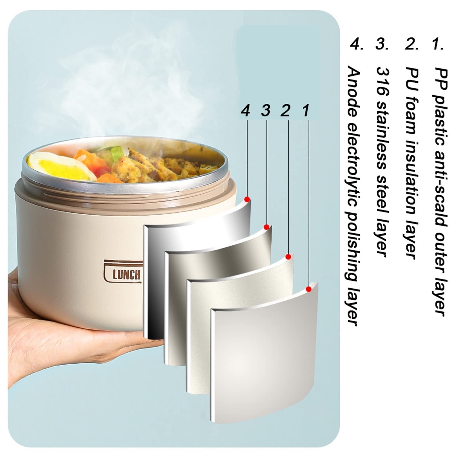 保温弁当箱 316ステンレス製*2 保温弁当箱 316ステンレス製*2