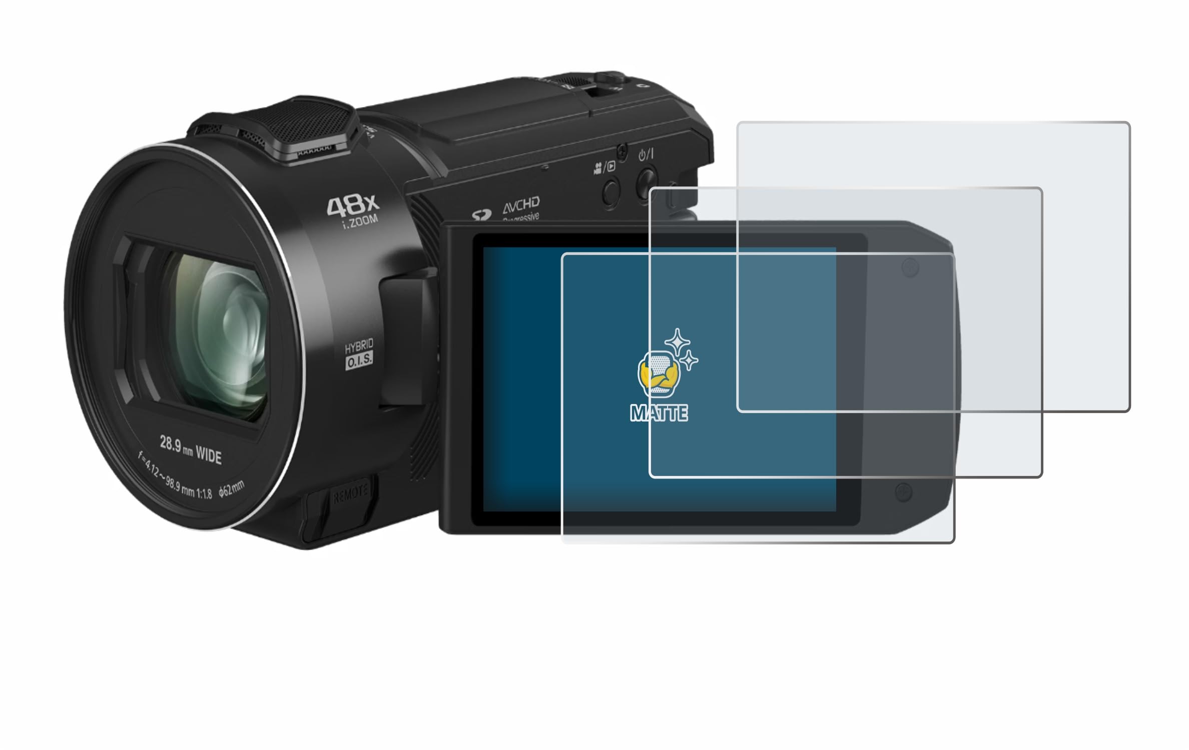 brotect Screen Protector Anti-Glare Compatible with Panasonic HC-V900 (6 Pack) Screen Protector Matte, Anti-Fingerprint Protection Film