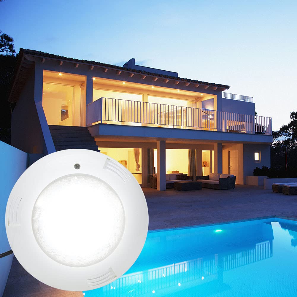 Illuminazione subacquea per piscina RGB impermeabile IP68 LED RGB da 15 W AC12V con telecomando (Luce bianca)