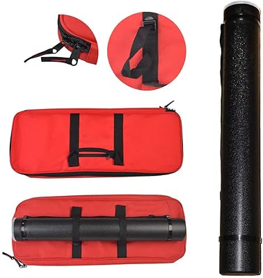 SHARROW Archery Takedown Recurve Bow Case Bow Bag Carrier Cover Storage Hand with Adjustment Arrow Tube Holder Hunting Accessories (red)