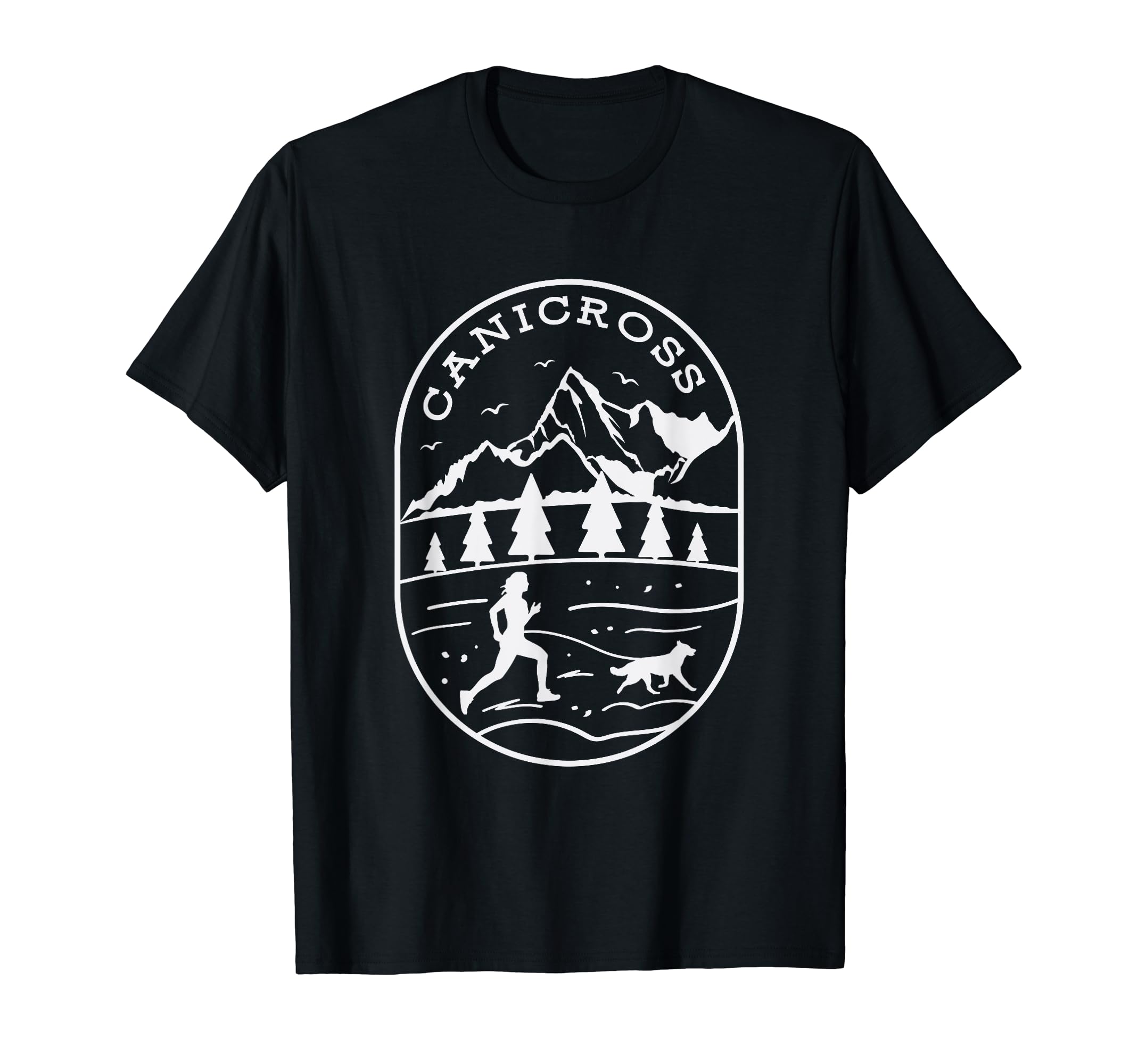 Canicross for a Dog running Canicross T-Shirt, Black