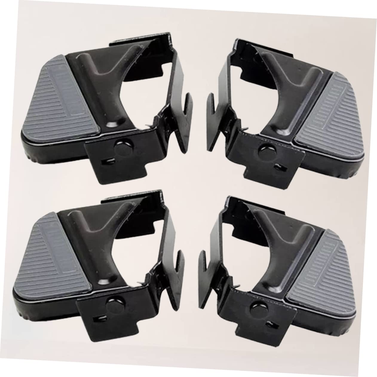 DECOMELODY 2Sets Sturdy Carbon Steel Footpegs for Mountain Bikes Stunt Pedals with Slip Texture Safety Accessory Black