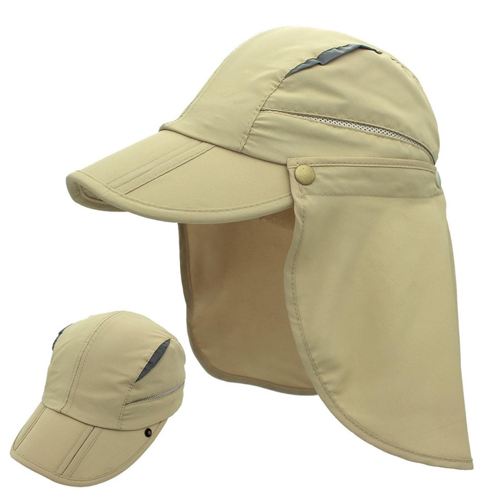 Sombreros para el Sol Niños Niños Niños Verano UPF 50+ Tapa De Protección Solar Ajustable Sombrero De Pesca Desmontable Rápido De Secado con Cuello.