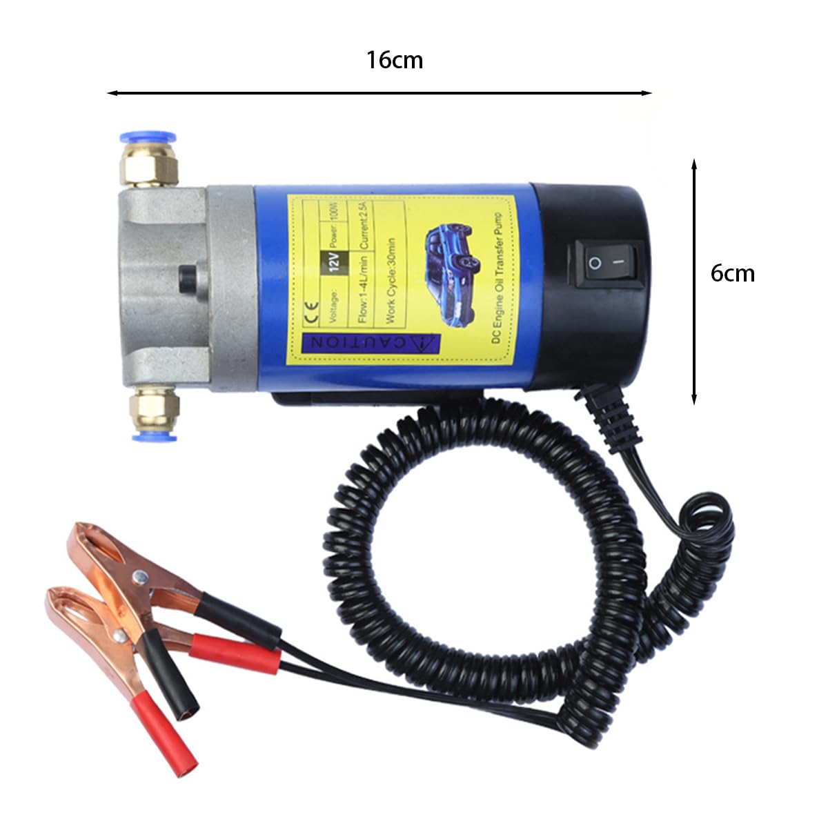 Sarini Pompa oleju przekładniowego 12 V, 100 W, samozasysająca pompa oleju silnikowego, pompa olejowa do motocykli, przyczep kempingowych, statków, pomp transferowych oleju