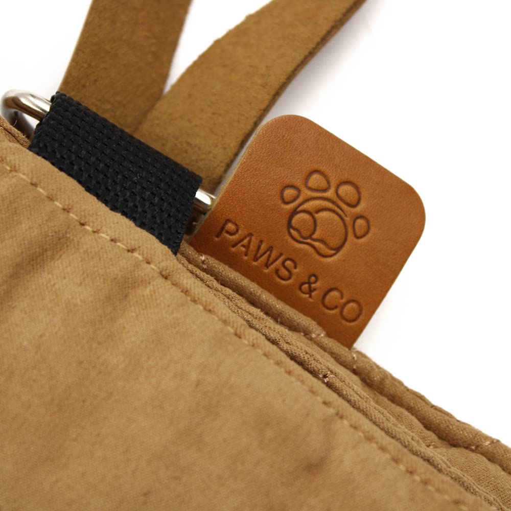 Paws&Co Couverture pour chien portable et pliable parfaite pour le camping, pique-nique, plein air 75x50 cm (M, Marron)