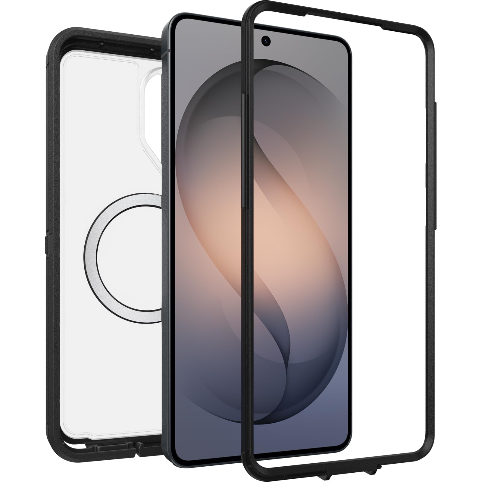 OtterBox Defender Series Pro XT Hülle mit Magneten für Samsung Galaxy S26 Ultra, stoßfest, schützende Hülle, 7X getestet nach Militärstandard, Transparent/Schwarz, Keine Einzelhandelsverpackung