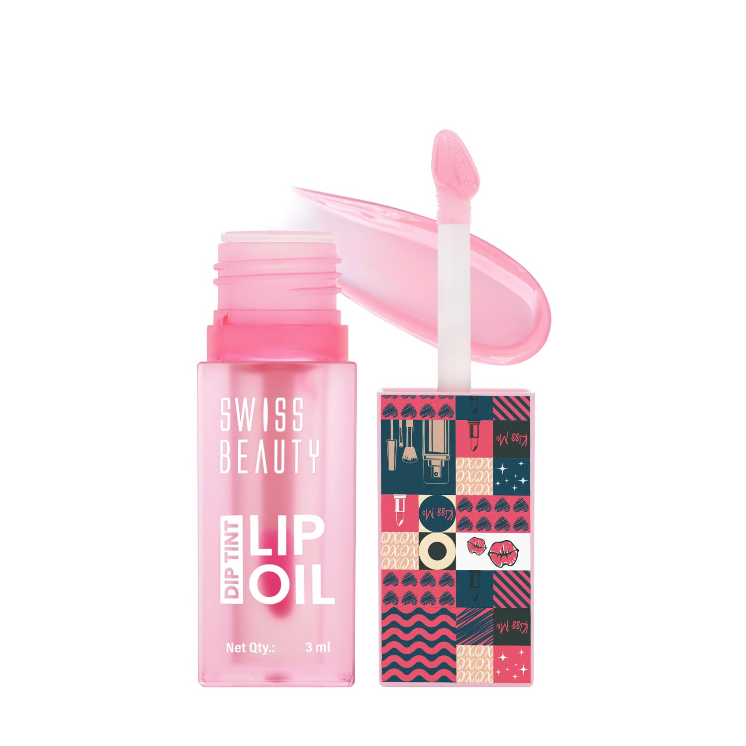 Dip Tint Lip Oil | Colour-Changing Lip Oil | Glossy Finish | Long-Lasting Moisturisation | Enriched with Vitamin E | Shade-03 Peach, 3ml