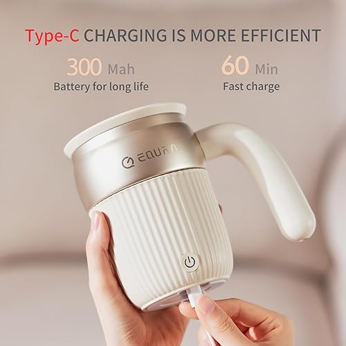 Miniatura 6 de Taza mezcladora eléctrica Taza de café recargable autoagitable magnética taza de acero inoxidable para oficinacocinaviajescafé caserochocolate