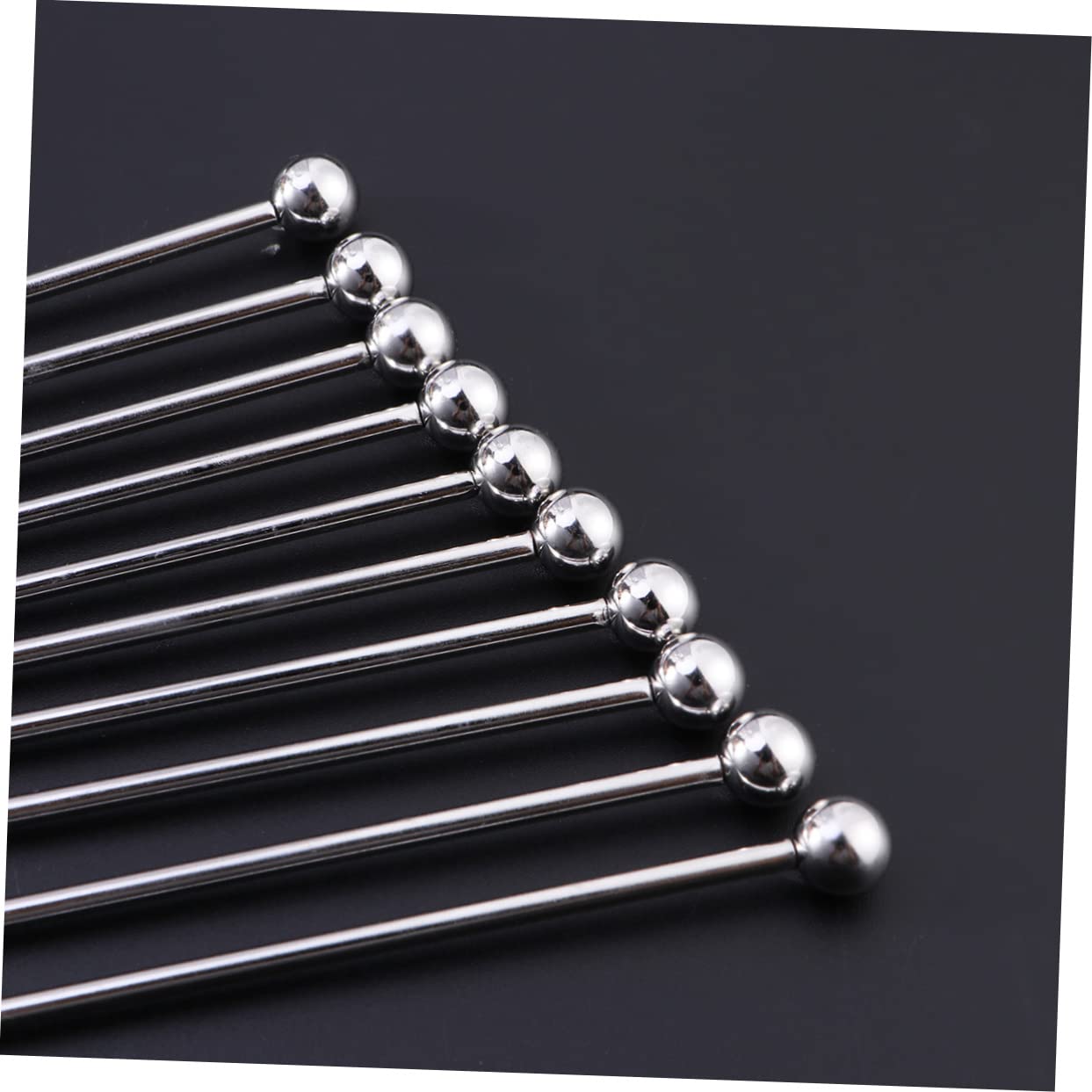 Ciieeo 15 Set Bere Mescolare Durevole Scelta Del Cocktail Arredamento Del Caffè Agitatore A Paletta Bere Un Bastoncino Porta Caffè Bastoncini Silver Riutilizzabile 10 Pezzi * 15