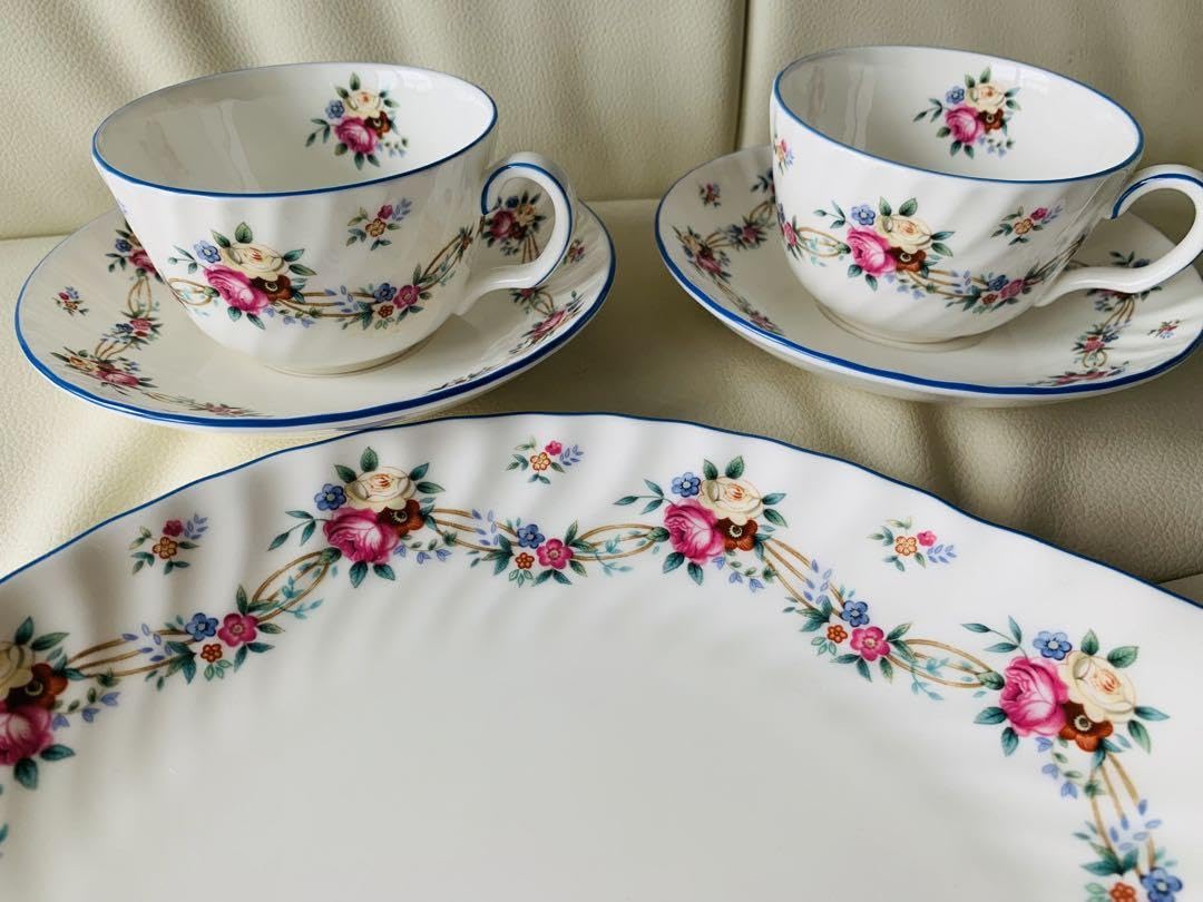 Amazon.co.jp: Minton Summer Bouquet Cup and Saucer Pair Plates 