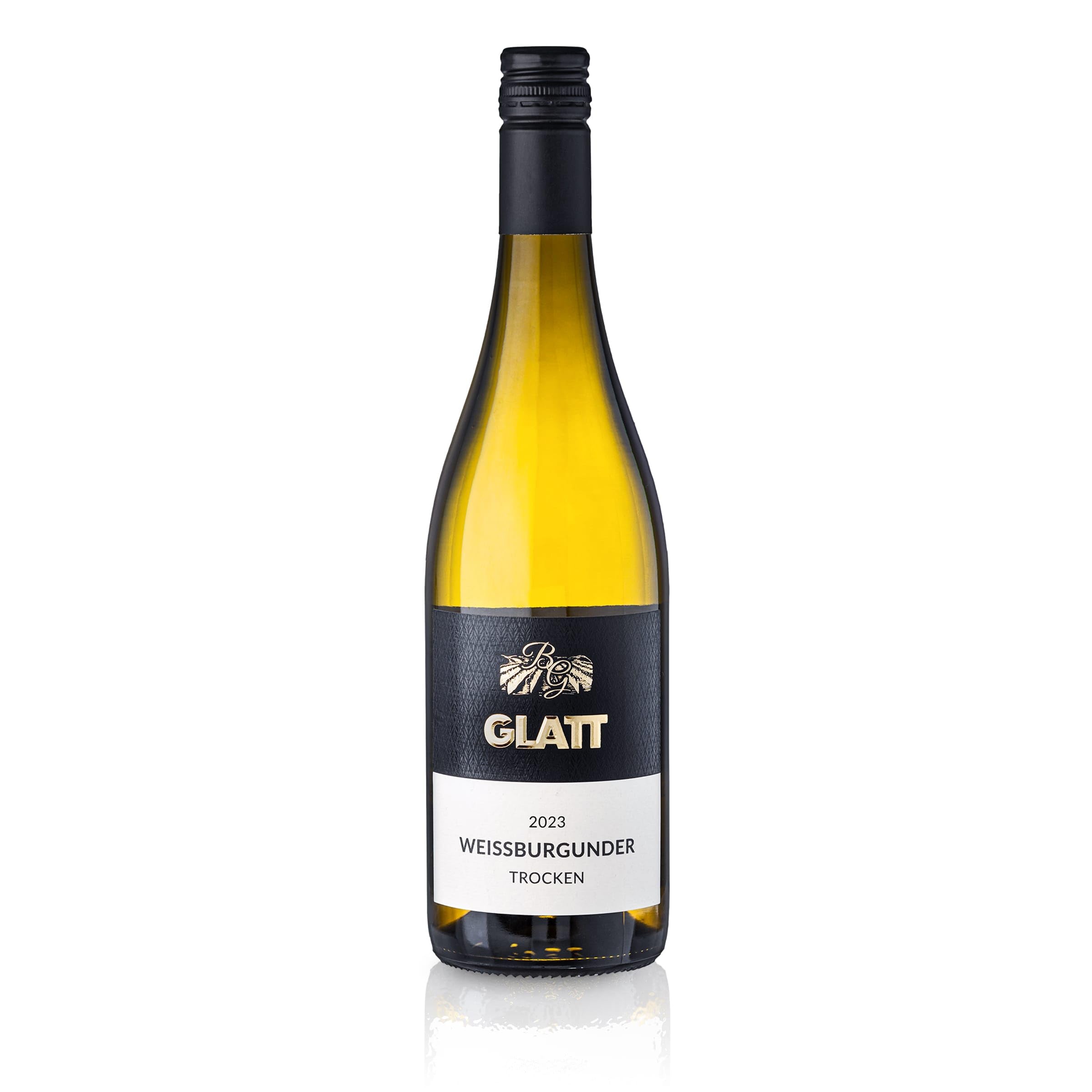 GLATT Weißburgunder trocken Weißwein 2023, 6x0,75l | Qualitätswein vom Kaiserstuhl/Baden, Deutschland, Fruchtig und zart im Geschmack, Aus der Pinot Blanc-Traube
