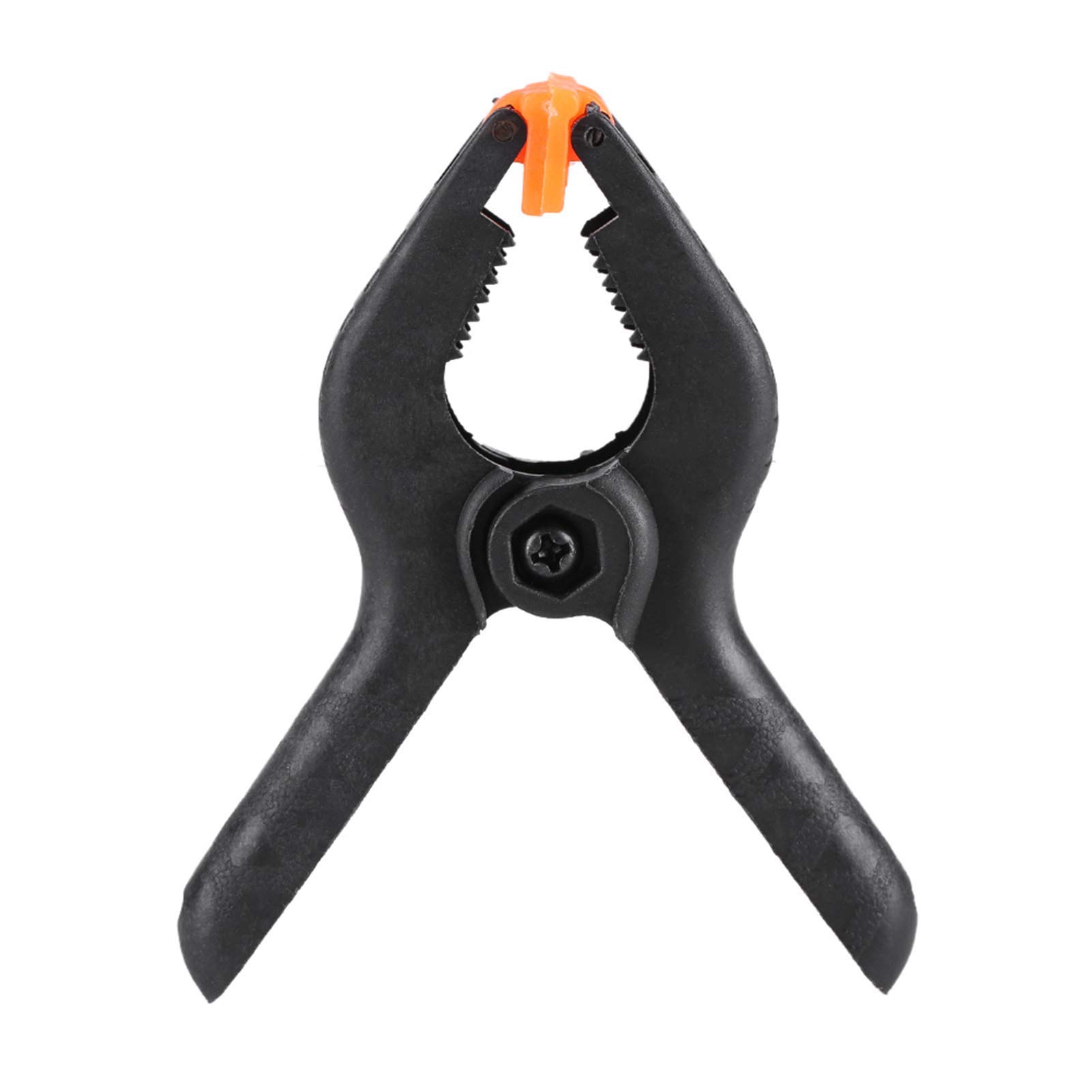 Pack De 16 Pinzas De Resorte De Nylon | 2 Tamaños (5 Cm Y 7,6 Cm) En Naranja Y Negro Para Carpintería, Fotografía Y Decoración