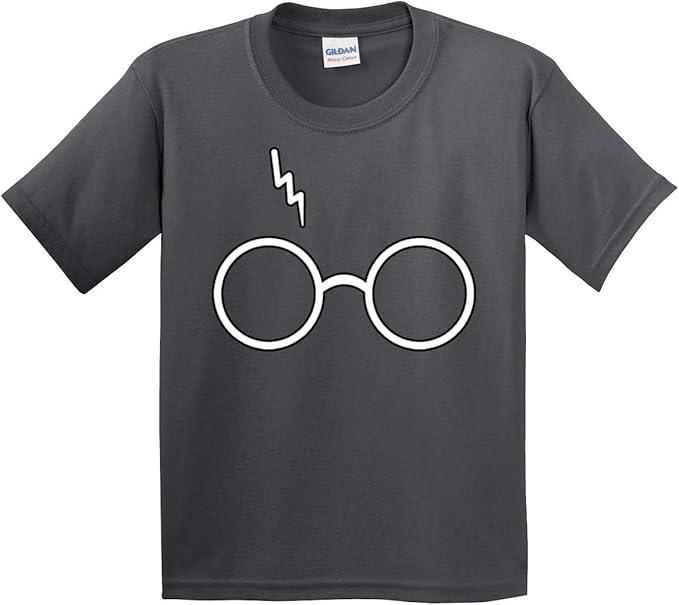 Amazon New Way 6 ユースtシャツ ハリーポッター メガネ 傷 稲妻 Us サイズ Large カラー ブラック ボーイズ 通販
