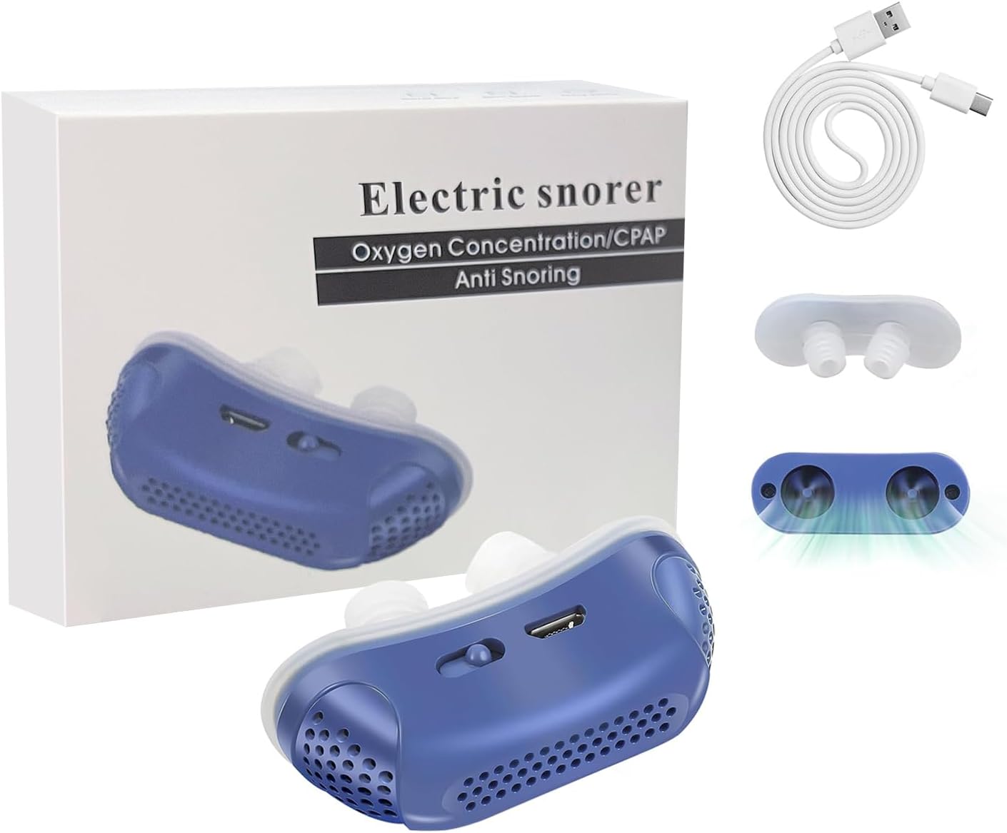 Anti-snoring device for men and women, adjustable turbine nasal aid