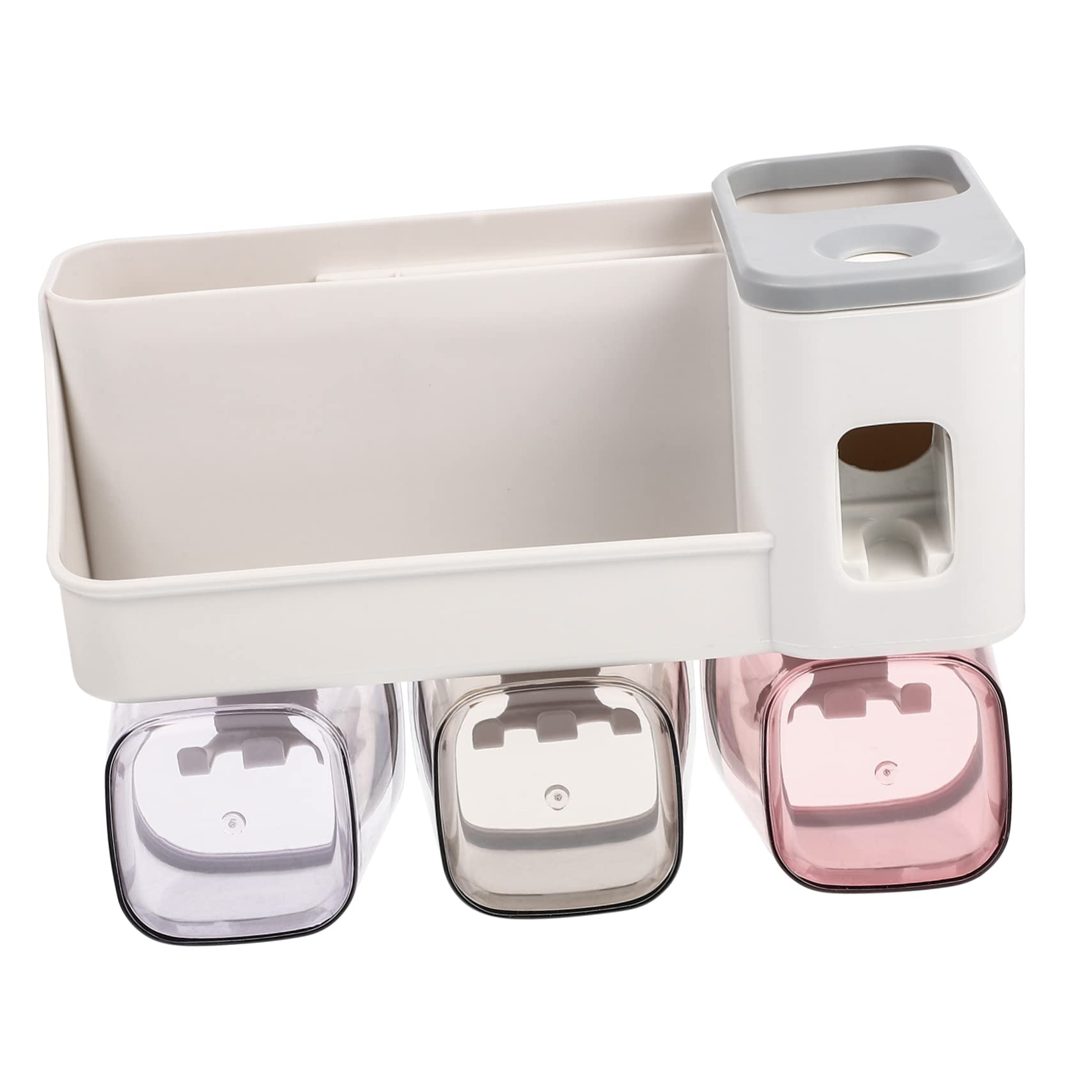 Didiseaon Portaspazzolini da Parete in Plastico, Organizer per Bagno Tazza e Ripiano, per Spazzolini Adulti e Ragazzo Ragazza, per Cucina e Bagno