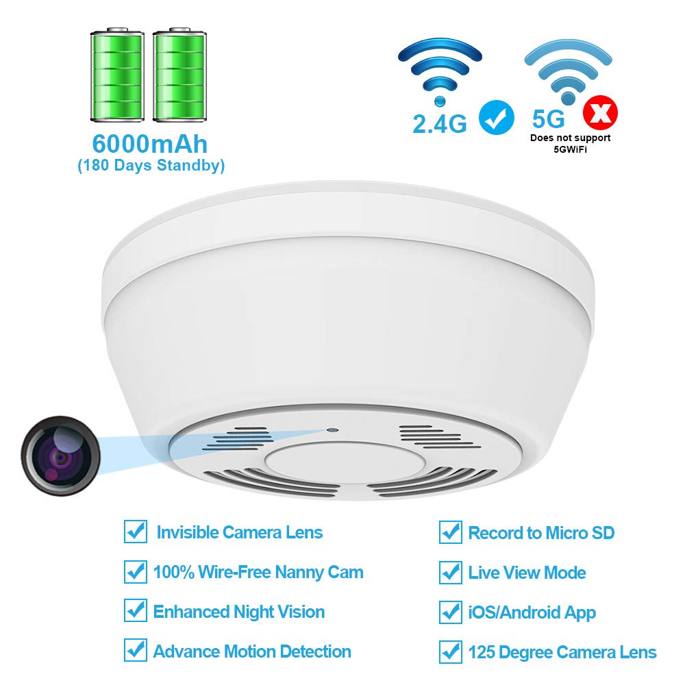 Buy Hidden Camera Smoke Detector WiFi,Yieye Motion Activated Hidden