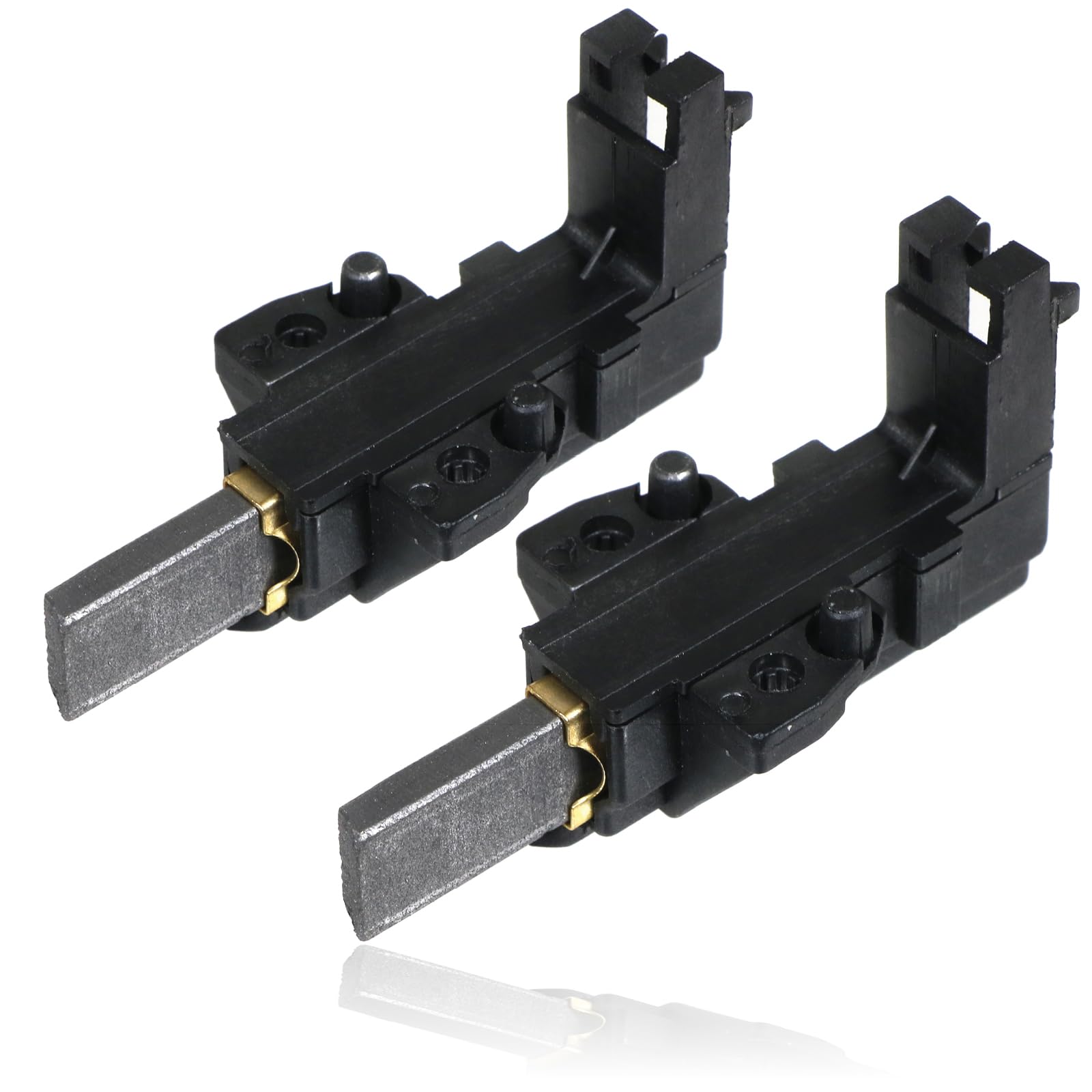 Spazzole di carbone per lavatrice con supporto, lunghezza supporto 57 mm, adatte per AEG Lavamat 6753 SENSORTRONIC / 6753W / 6754 / 6755 / 6755W / 6756 / 675W / 6765 / 6826