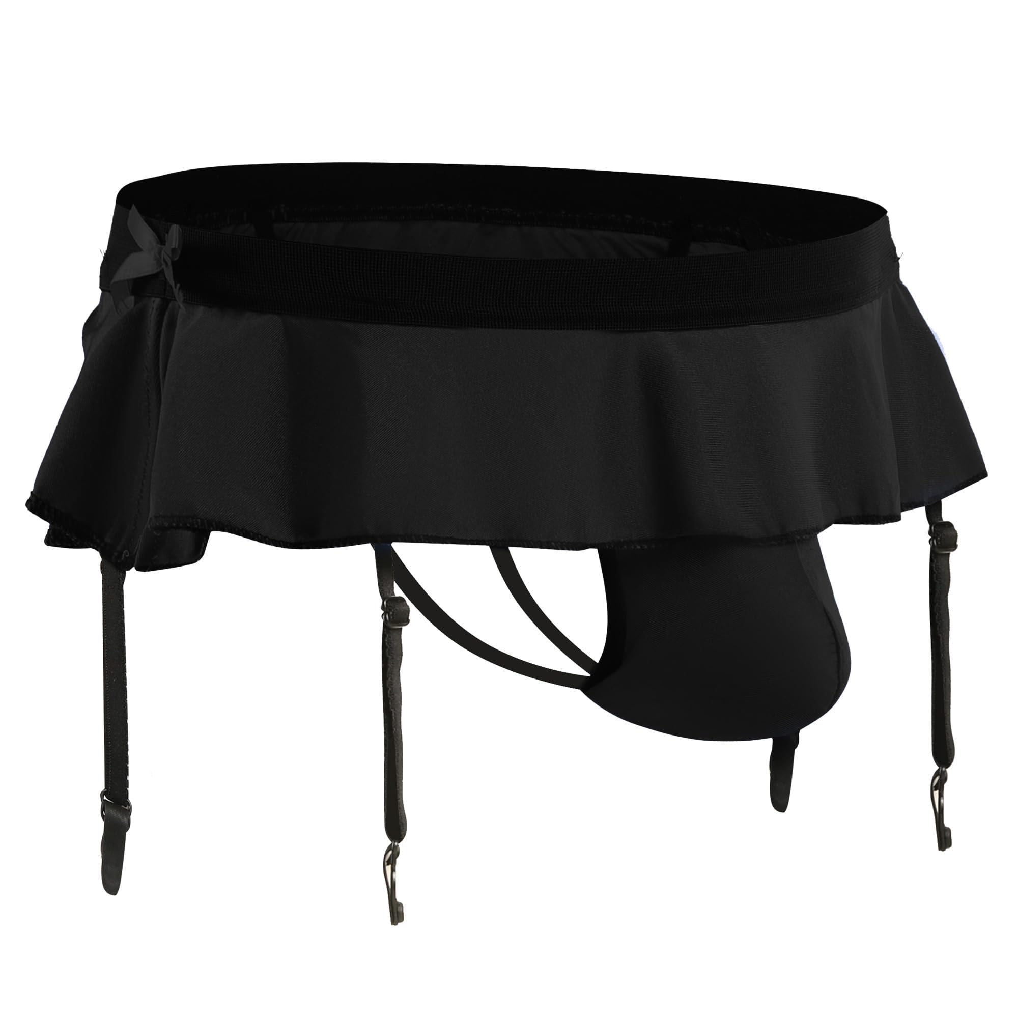 Sissy Pouch Panties for Men Crossdressers Men's Lingerie Skirt G-String Thongs Briefs with Garters