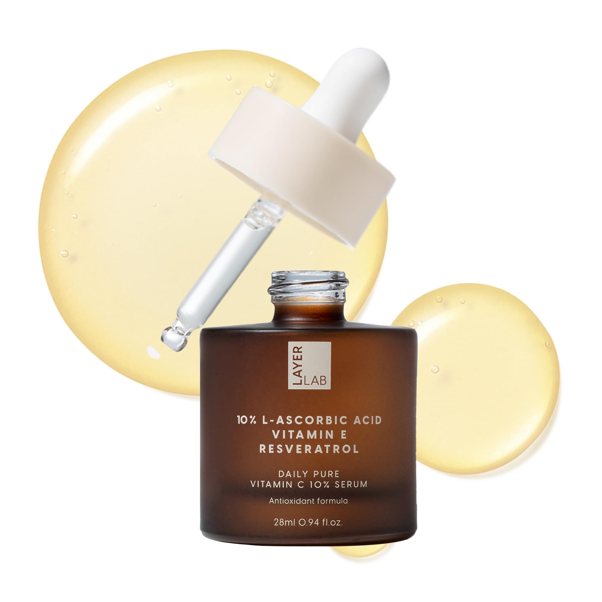 LAYERLAB 10% Vitamin C Radiance Serum with Resveratrol & Vitamin E | Potent Antioxidant Formula for a Visibly Brighter, Even-Looking Complexion |