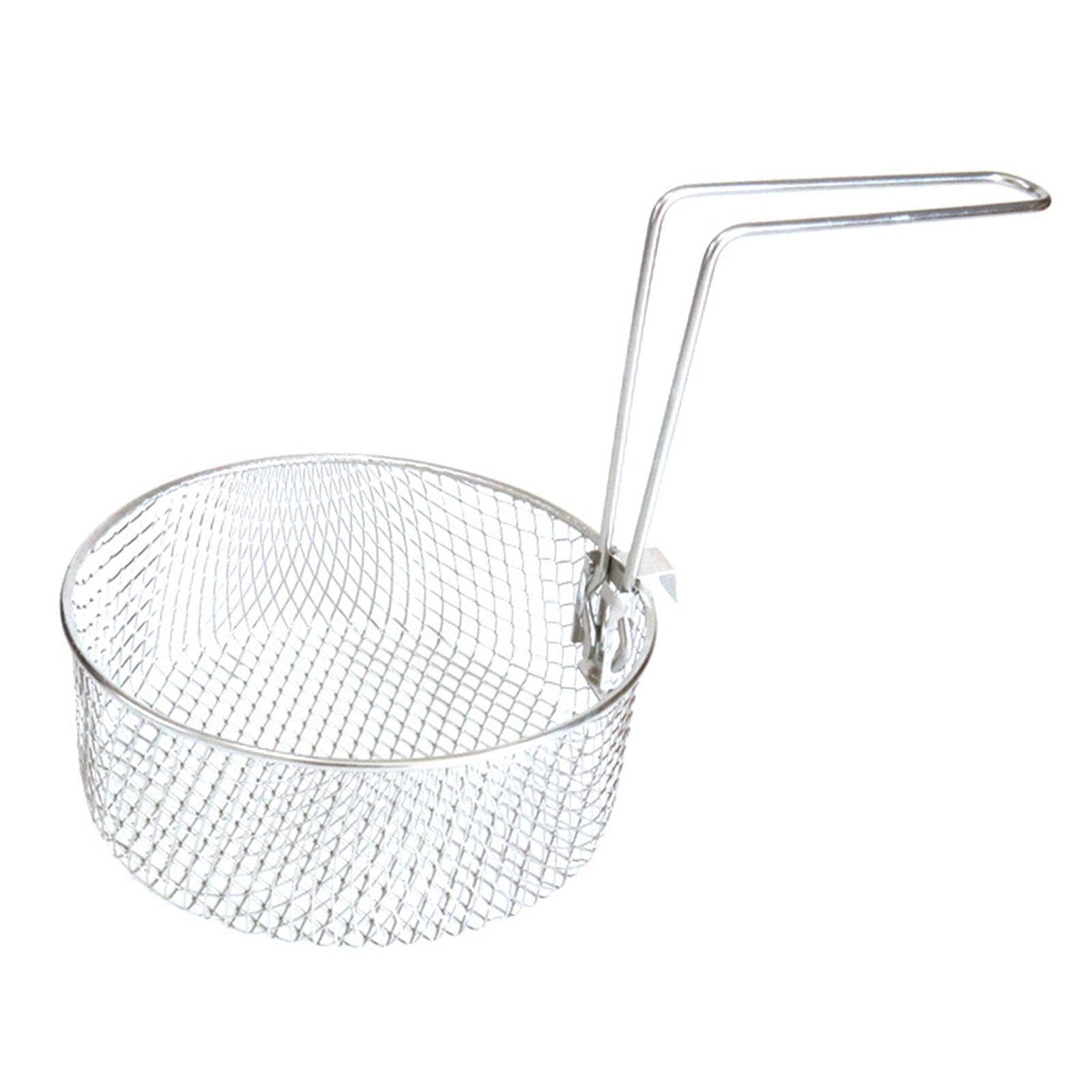 POXZSFX Easy Clean Fry Holder Stainless Steel Frying Basket Large Capacity Drain Mesh For Enhanced Cooking Ensuring Long Term And Repeated Stainless Steel, frying basket