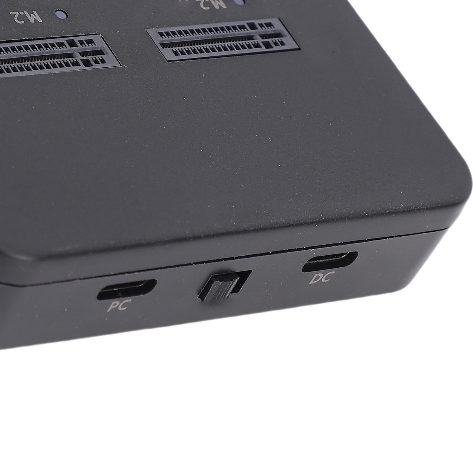 Aramox Duplicatore SSD M.2, Materiale ABS, Stazione di Clonazione a Doppio Alloggiamento, velocità di 20 Gbps per Professionisti IT e Recupero Dati