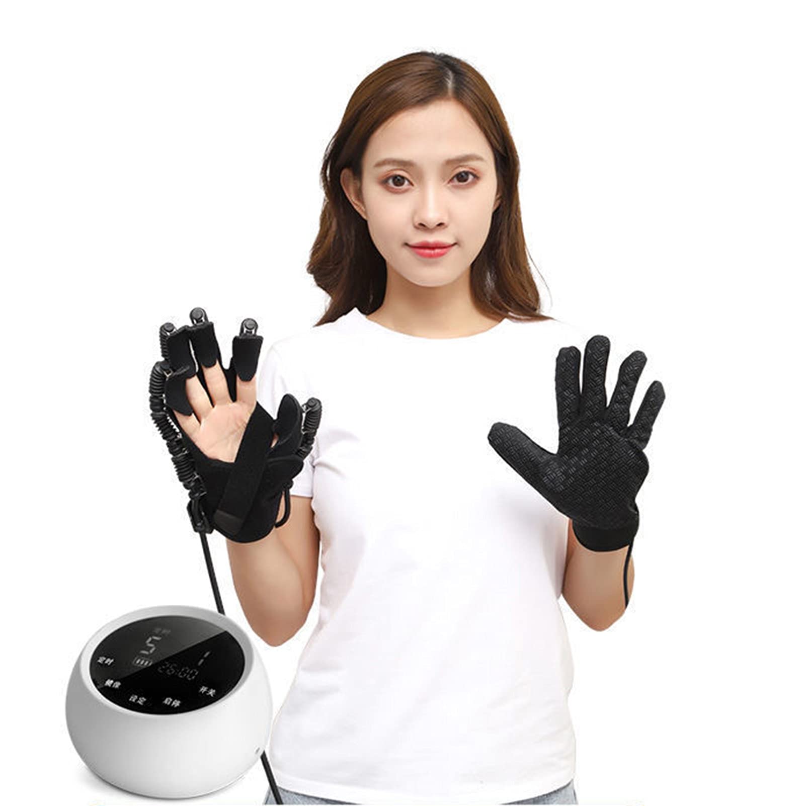 Ejercitador Ortopédico para Dedos, Guantes De Rehabilitación para Dispositivos De Entrenamiento De Manos Y Dedos Eléctricos, para Pacientes con Hemiplejía por Accidente Cerebrovascular