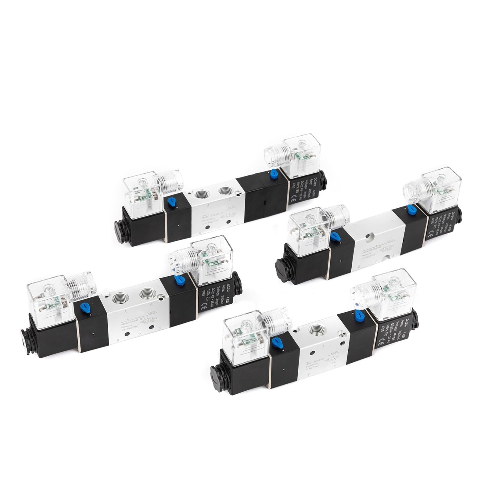 Électrovanne 4V230-08 pneumatique double bobine à commutation rapide 5 voies
