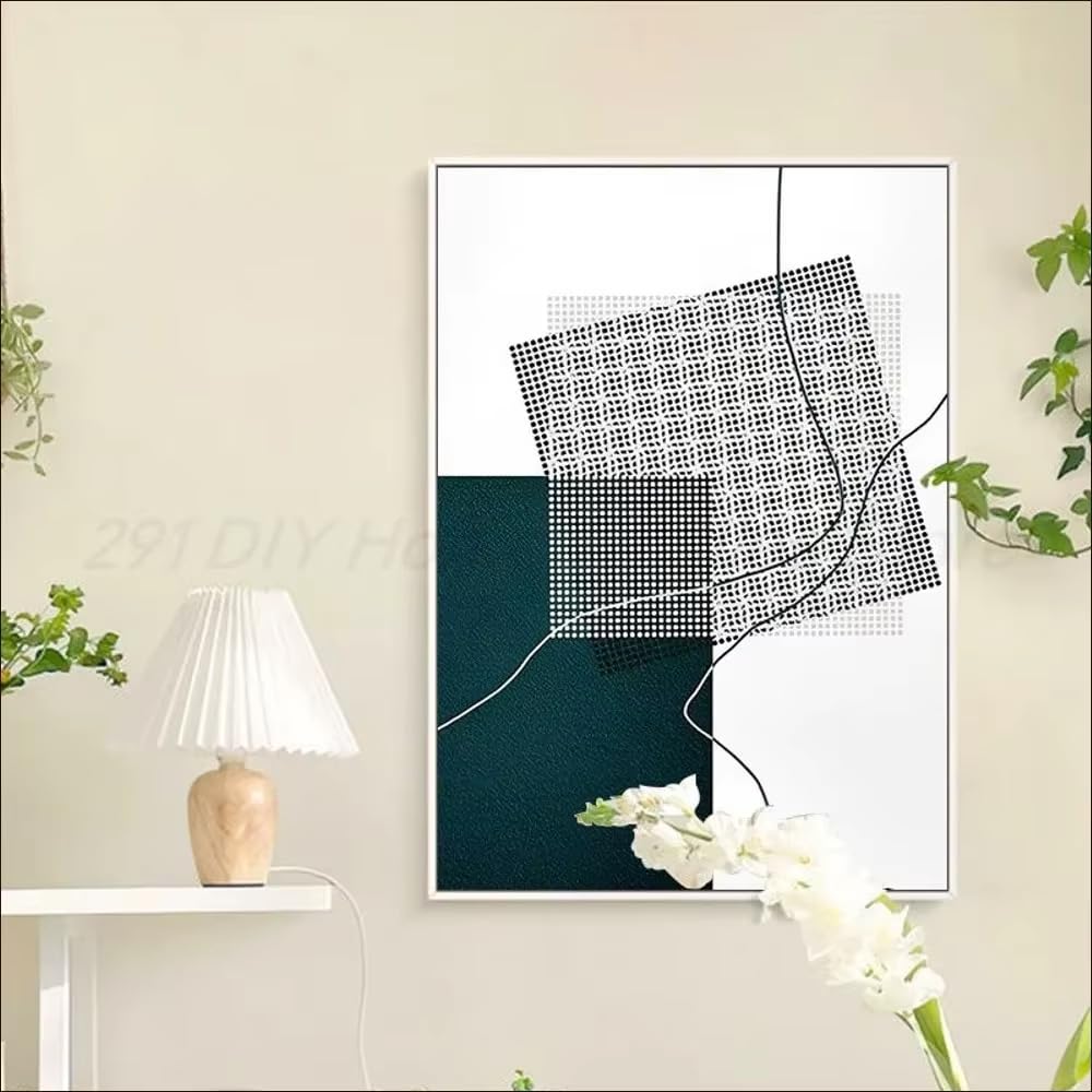DFZEWKI Abstract Colors Combination Geometric Poster Anime Poster Wall Art Painting Study Wall Decor(30x40cm(12x16in)/No frame)