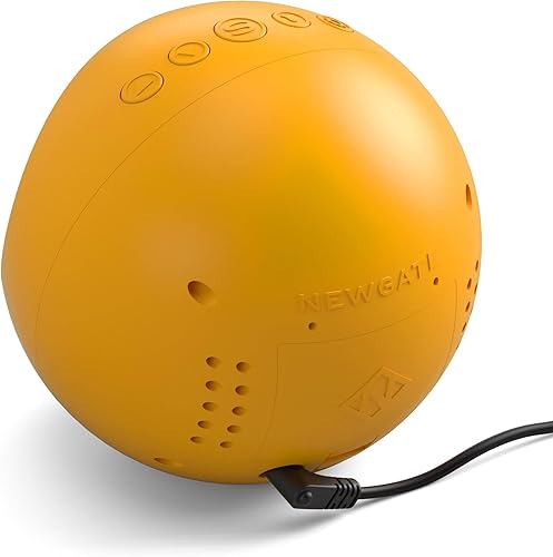 Miniatura 9 de NEWGATE Reloj despertador Centre of The Earth Reloj LCD digital retro redondo Amarillo Ideal para mesita de noche, escritorio o estante