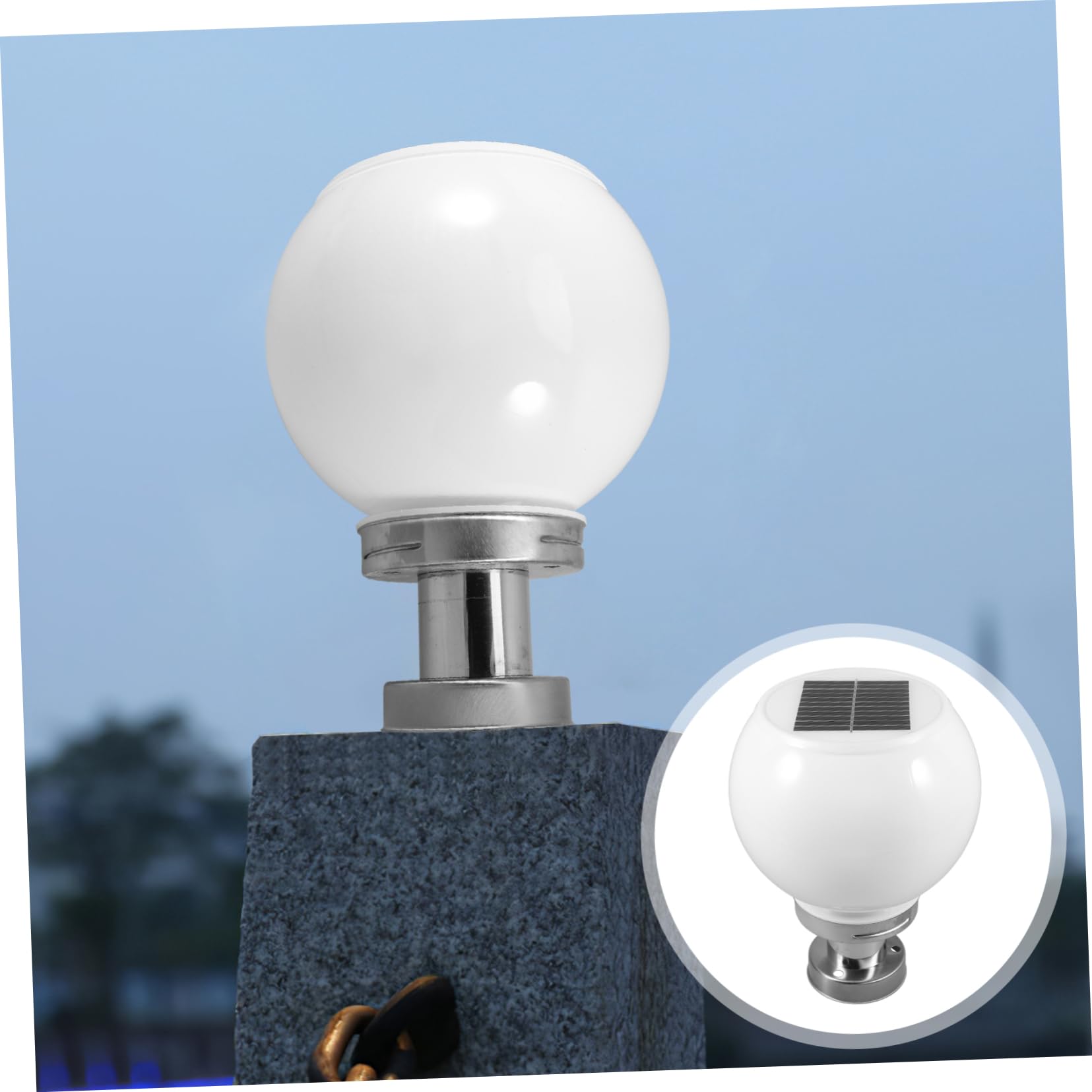Hemobllo Runde Solarlampen für Außenpfosten mit LED Ip65 Wasserfest 1,2w Leistung Voll Solarbetrieben und Wiederaufladbarem Akku Stilvolles Design für Garten und Terrasse Zufällige Farbe | Runde Außenlampe mit Akku, Kunststoff Edelstahl Druckguss, Leuchtd