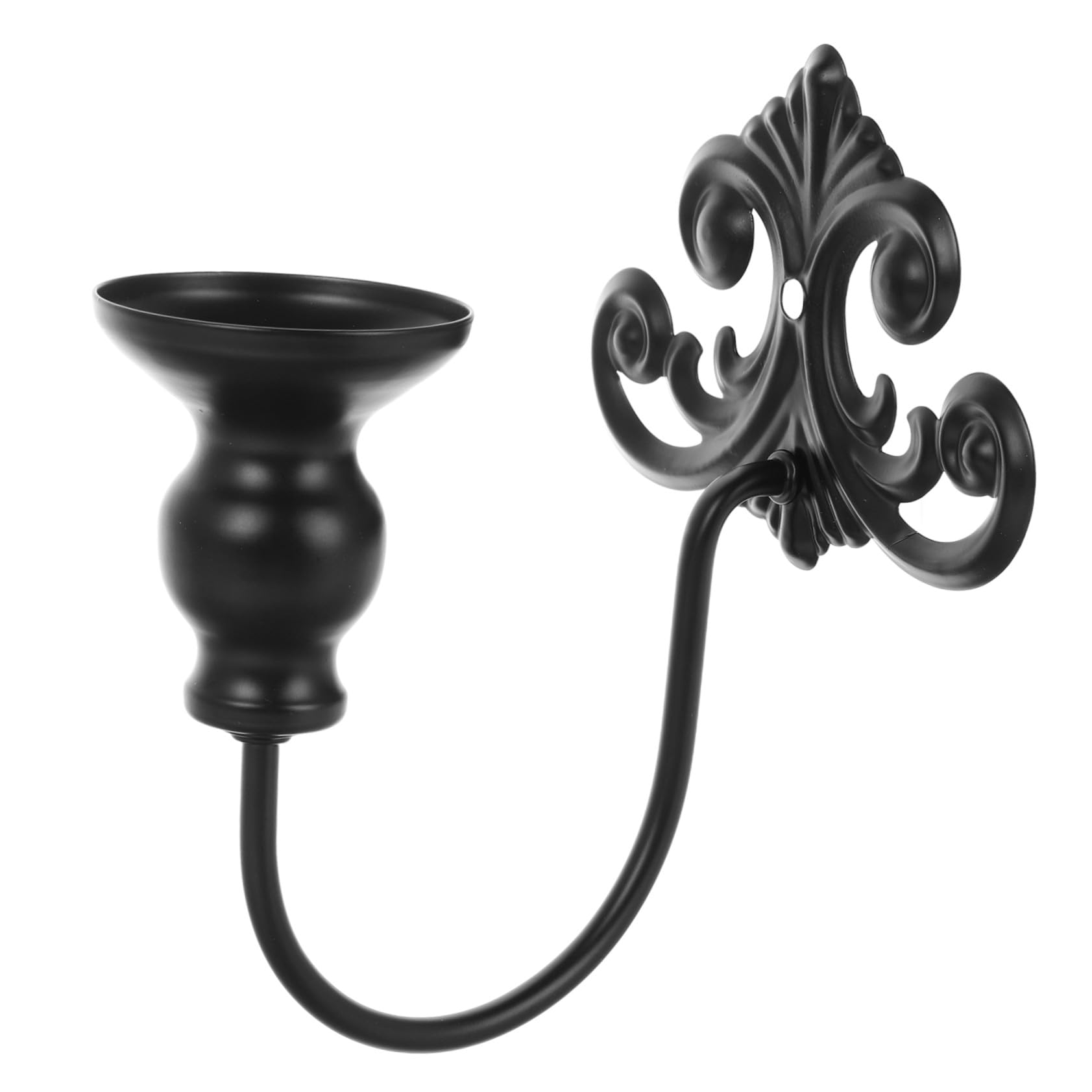 Candelabro de pared de hierro seguro que evita caídas de velas en salas y comedores