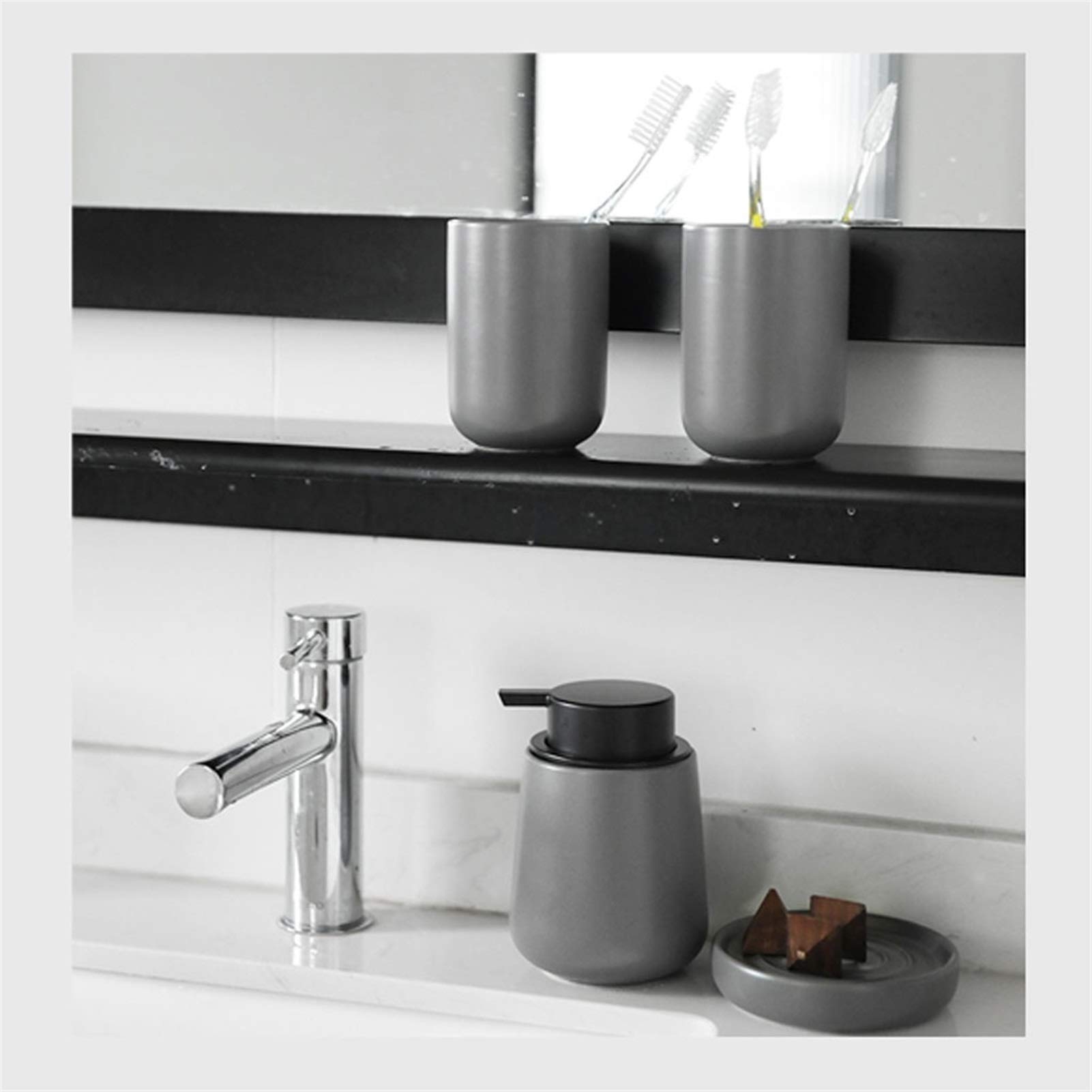 Dozownik mydła Ceramiczny czteroczęściowy zestaw łazienki łazienki zlewozmywakowe mydło Dozownik ręczny sanitizer szampon żel prysznicowy pusta butelka dozownik mydła w płynie