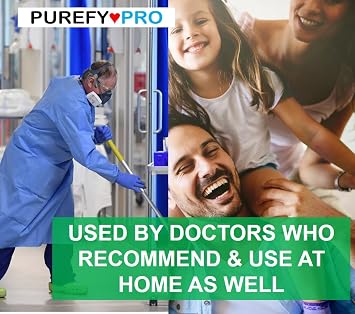 Purefypro Disinfectant (68oz) - Kills 99.9999% Viruses HIV, Monkeypox, Hepatitis, Norovirus, VRE, MRSA, No Rinse, No Residue. Suitable for All Surfaces