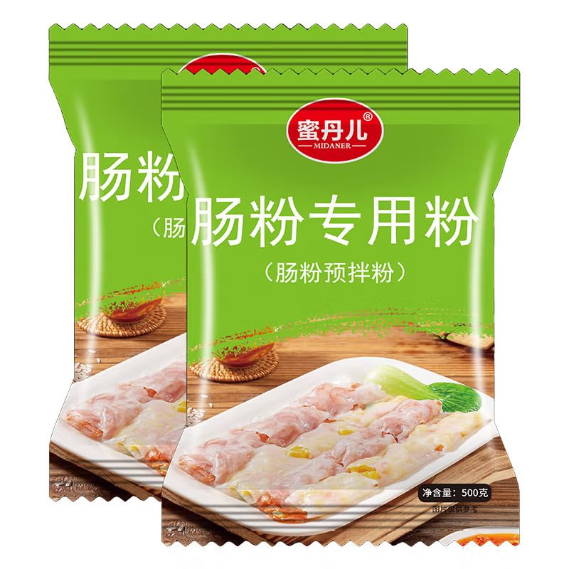 Amazon | 蜜丹儿 肠粉专用粉 早餐 肠粉原料 中国の食品です 500g/袋X2 