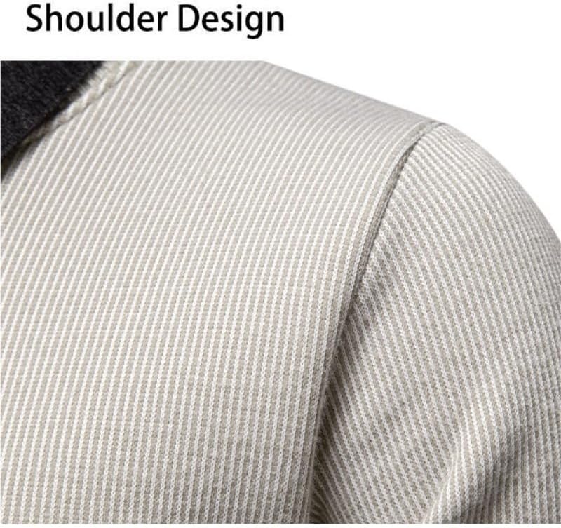 Winter Men's Knitted Sweater Fake Two Piece Shirt Collar Solid Color Base