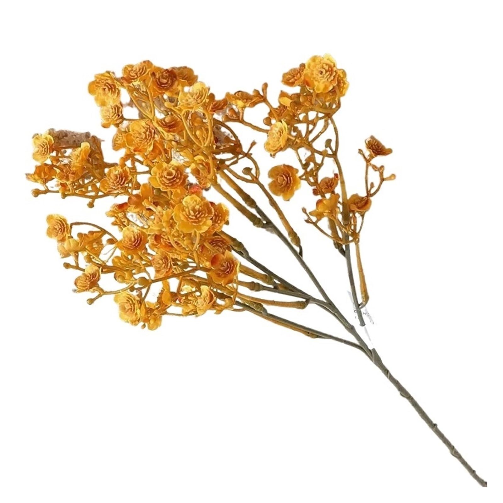 Casetlong 6Pcs Autumn Artificial Flowers Bouquet Accessories Fake Home Decor Wedding Party Floral(Yellow)
