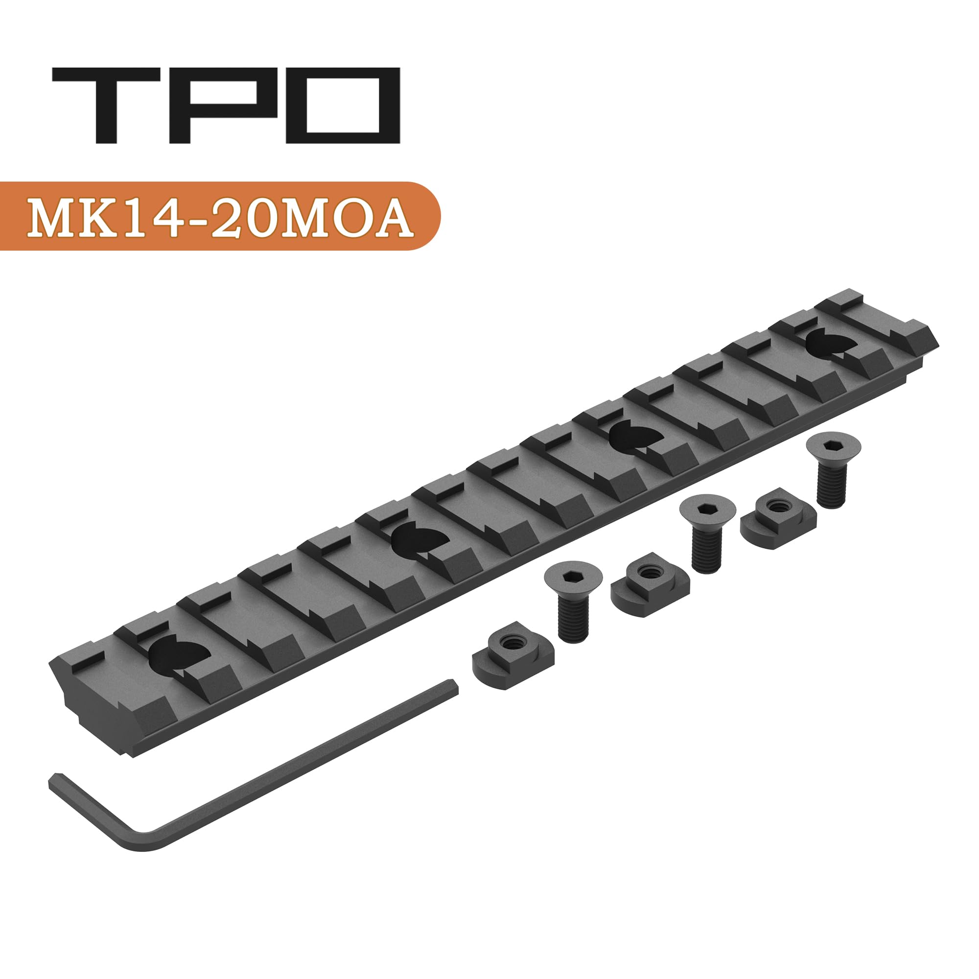 Eastern Tactical Supply Mlock Picatinny Rail, 20 MOA (14 Slot- 20MOA)