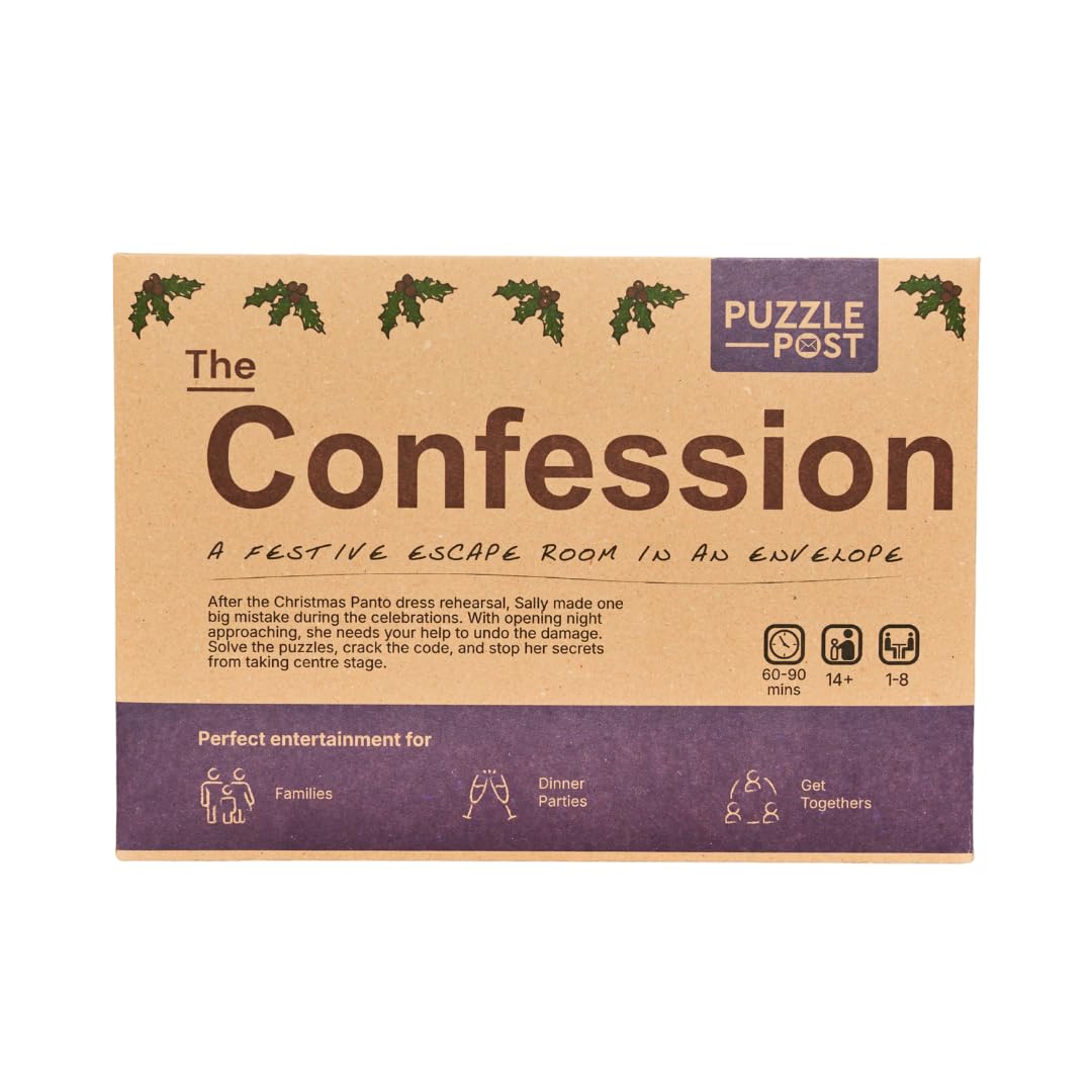 Festive Escape Room In An Envelope | Perfect For Christmas Games Night | Escape Room In A Box | Puzzle Mystery Game - The Confession