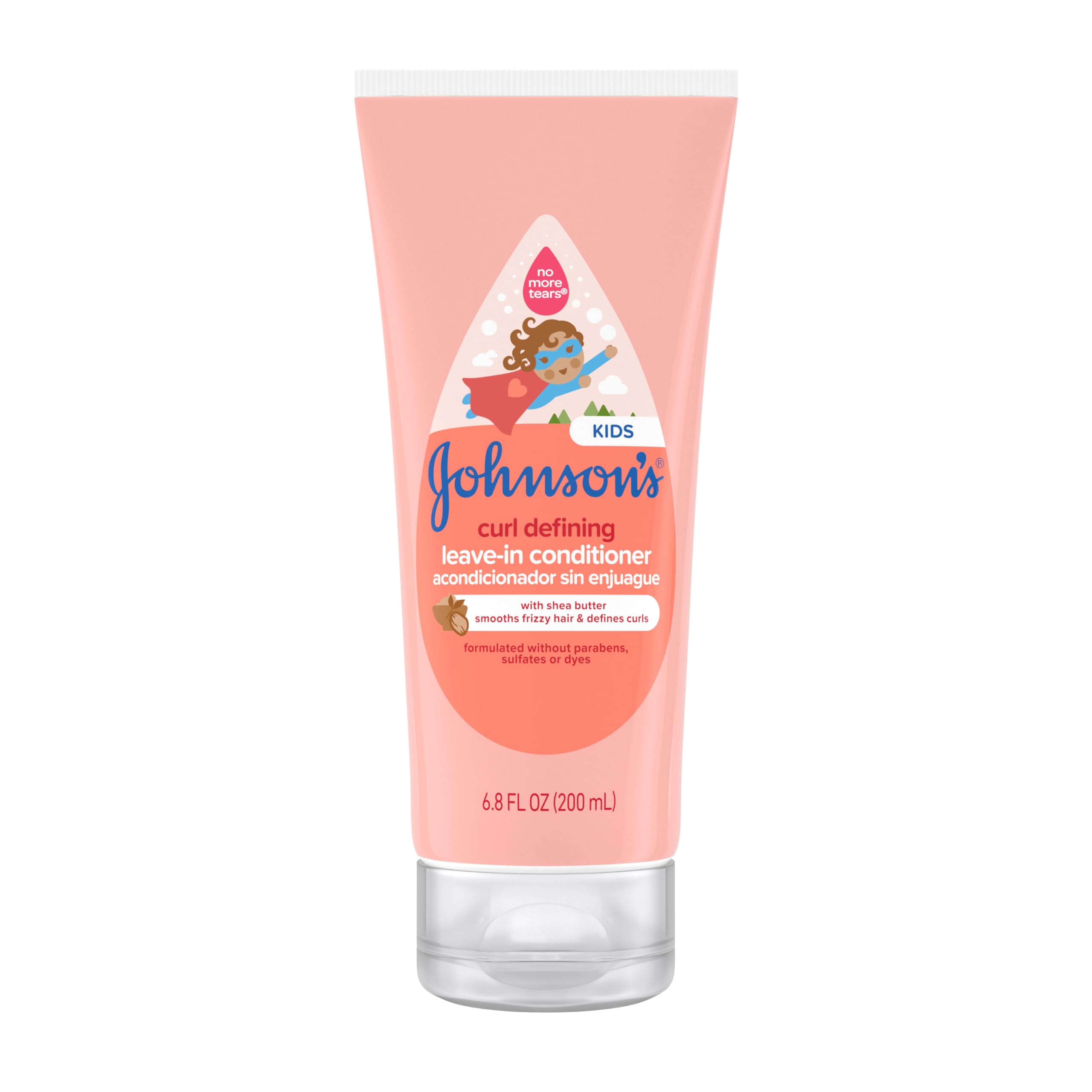 Johnsons Kids Curl Defining Leave-In Conditioner with Shea Butter Smooths Frizz Defines Waves Curls for 24 Hours Hypoallergenic