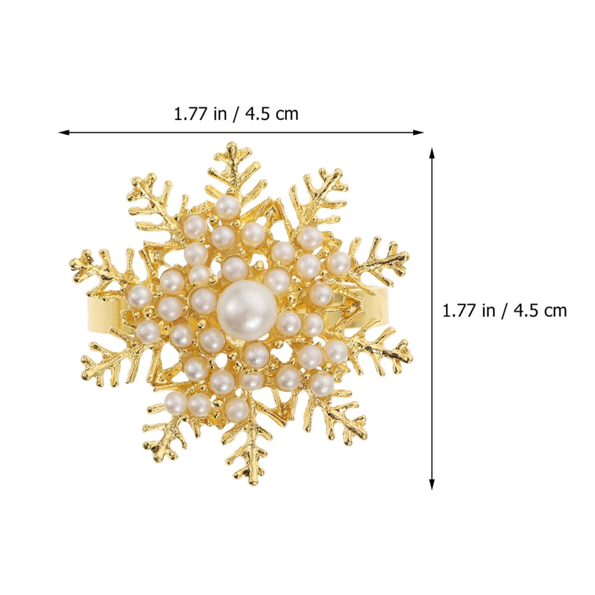 Cabilock 2 Set Fibbia Del Tovagliolo Del Fiocco Di Neve Decorazioni in Oro Vimini Portatovagliolo Natalizio Natalizie Fibbie Per Tovaglioli Fermagli Per Tovaglioli Lega Golden 6 Pezzi * 2