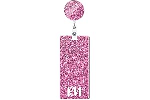 Nursing Essentials BSN RN Badge Buddy and Badge Reel Set: Pink Vertical...