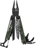 Signal, 19-in-1 Multi-tool for Outdoors, Camping, Hiking, Fishing, Survival, Durable & Lightweight EDC, Made in the USA, Topographical Print