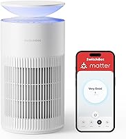 Vista 13 de SwitchBot Purificador de aire para el hogar de hasta 3620 pies cuadrados, purificador de aire HEPA con modo mascota, filtro lavable, aromaterapia