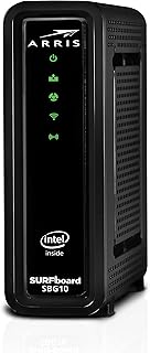ARRIS SURFboard SBG10 DOCSIS 3.0 16 x 4 Gigabit Cable Modem & AC1600 Wi-Fi Router , Comcast Xfinity, Cox, Spectrum , Two 1 Gbps Ports , 400 Mbps Max Internet Speeds , SURFboard App