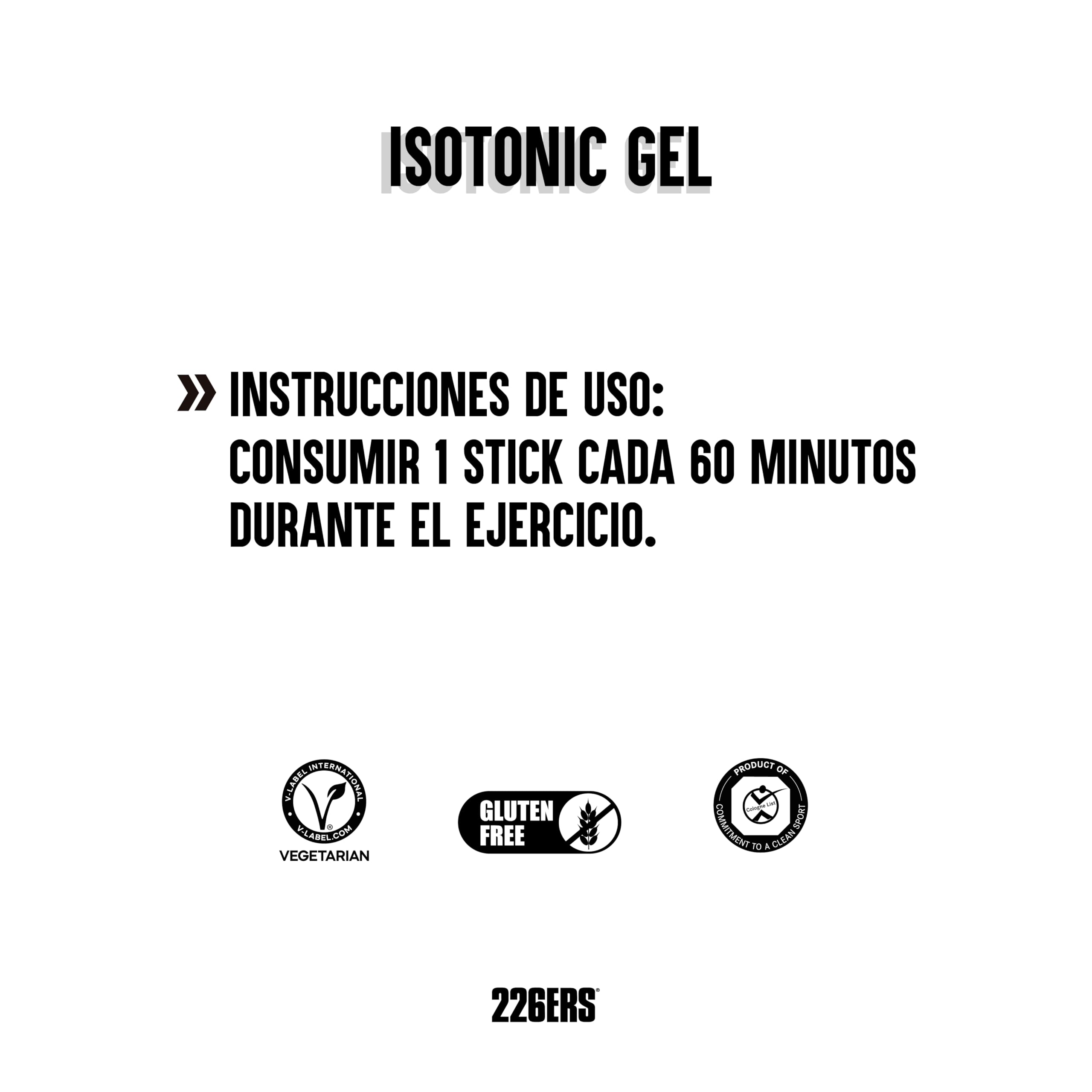 226ERS - Isotonic Gel, Gel Energético para Deportistas, Hidratos de Carbono, Cafeína y Stevia, Liberar Energía, Uso Glucosa y Digestión, Vegano, sin Gluten, Libre de Dopaje, Sabor Cola, 1 Gel