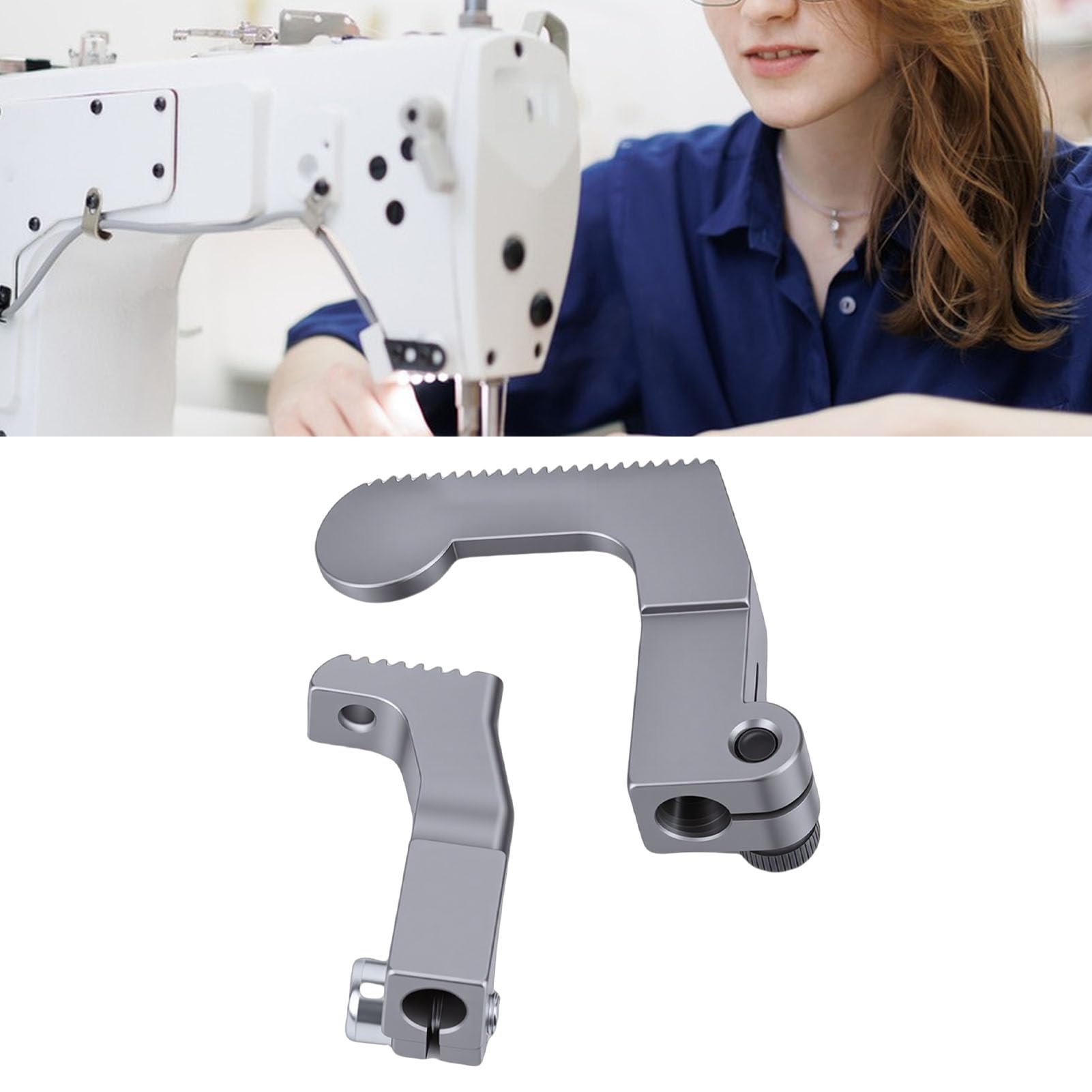 Generic Juego de prensatelas para máquina de coser de acero inoxidable, pies interiores y exteriores, piezas de repuesto para máquina de borde de colchón 5625