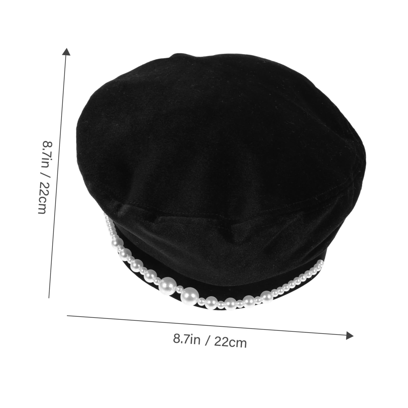 FOMIYES Cotton Beret Women's Hat Vintage Painter Cap Warm British Style Pearl Beret